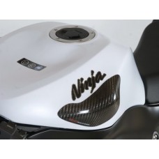 R&G Racing Tank Sliders (Gloss Finish, Both with "Kawasaki" Graphic on Fuel Tank) for the Kawasaki ZX-6R '09-'22 / ZX-10R '08-'10